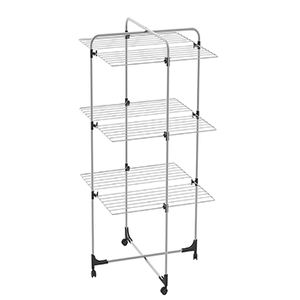 Cloth Dryer in Balcony Small Clothes Airer Flat Drying <b>Rack</b> Foldable Clothes <b>Rack</b> on Wheels - Product Image 1