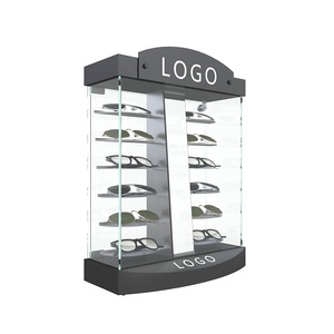 Fancy Eyewear cửa hàng Kính mắt nhà máy gỗ tùy chỉnh 3 cặp kính mát kính truy cập hàng đầu hiển thị quang học đứng - Product Image 5