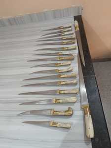 Mango de asta de ciervo de madera Original hecho a mano de primera calidad mejor acero de Damasco de alto carbono supervivencia al aire libre caza Camping cuchillos - Product Image 2