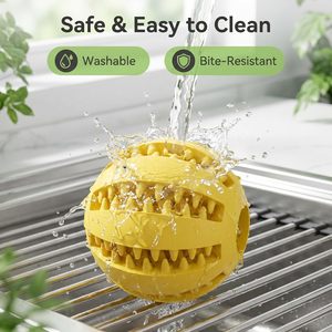 Pet Product <b>Dog</b> Treat Rolling Slow Food Pet <b>Ball</b> Interactive Toy Teeth Cleaning <b>Dog</b> Chew <b>Ball</b> Toy - Product Image 2
