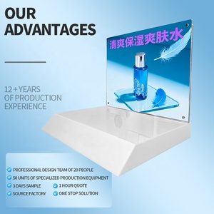 Tùy chỉnh cao cấp có thể tháo rời chăm sóc da hiển thị giá sang trọng Acrylic mỹ phẩm Showcase Máy tính để bàn cho bán lẻ trang điểm Triển Lãm Đứng - Product Image 2