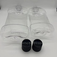 Ensemble de bouteilles de bain de bouche réutilisables en plastique PET à ouverture plate 250ml 500ml 750ml 1000ml avec bouchon à vis pour emballage industriel