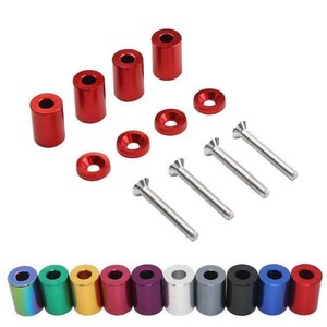 Aluminum Hood Raiser <b>Spacer</b> Red For Car Engine Bay Upgrade Tuning Parts - Product Image 3