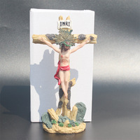 Artisanat métallique, décorations religieuses pour la maison et l'église, Jésus, croix en métal sculptée en 3D, sculpture chrétienne durable, statue