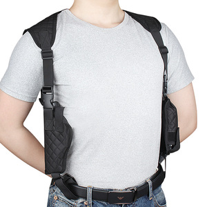 Universal Shoulder Holster Nylon Double Magazine Concealed Tactical Outdoor Sports Breathable Black - Product Image 3