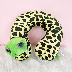 Cuscino a U in Velluto con Motivi Animali Cartoon, Imbottitura in Cotone PP, <span class=keywords><strong>Altezza</strong></span> 31-50cm, per Supporto e Protezione del Collo, Uso in Ufficio, Riposo e Viaggio - Product Image 3