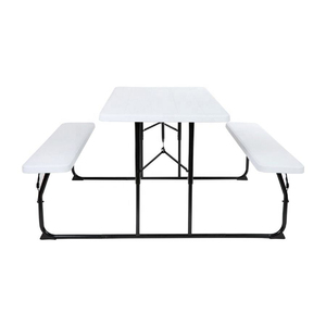 Tavolo da Picnic commerciale panca <span class=keywords><strong>ristorante</strong></span> esterno mobili in metallo da pranzo tavolo e sedia in plastica - Product Image 3