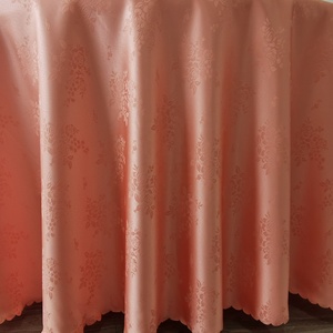 Housse de <span class=keywords><strong>table</strong></span> de <span class=keywords><strong>jardin</strong></span> ronde en jacquard damassé robuste pour mariage, banquet, fête - Product Image 3