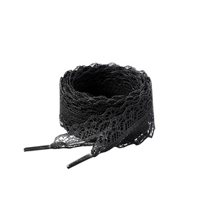 Lacets plats en polyester blancs en dentelle de soie pour chaussures de ballet et d'entraînement pour filles, accessoires mignons DIY, style sport décontracté - Product Image 4