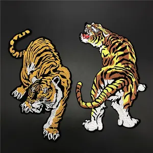 Großhandel Eisen auf großen Tiger Muster Stickerei Kleidung Patches