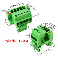 Connexion de bornier mâle fil à fil monté sur rail Din avec brides de verrouillage Type XK15EDG-GBM-3.81MM