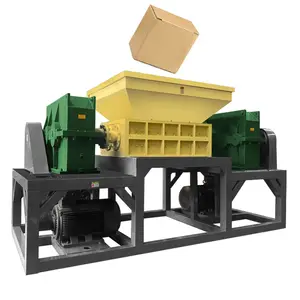 Waste Cartons Box Shredder Industrial Double Shaft Shredder Machine