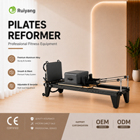 Reformer Pilates pliable avec boîte, résistance réglable, équipement pour home gym et studio professionnel