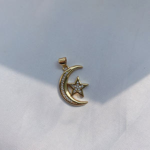 Kenmerkend Gestileerd 18K Messing Hart Vlinder Olifant Maan Ster Ketting Hanger Charmes Voor Sieraden - Product Image 3