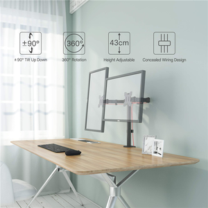 <span class=keywords><strong>Support</strong></span> de bureau à <span class=keywords><strong>double</strong></span> bras ergonomique pour TV 13 "-27" LCD Monitor Computer <span class=keywords><strong>PC</strong></span> Screen Bracket Dual Tilt VESA75x75-100x100 - Product Image 6