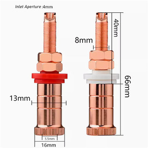 Plaque cuivre rouge OEM <span class=keywords><strong>Prise</strong></span> haut-parleur Adaptateur femelle Borne audio et vidéo Borne de liaison Borne <span class=keywords><strong>HIFI</strong></span> <span class=keywords><strong>Prise</strong></span> - Product Image 2