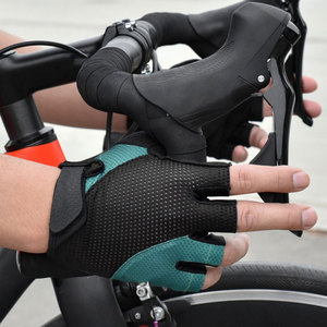 Gants de sport légers et respirants à demi-doigts avec logo personnalisé, antidérapants, pour la gym, le cyclisme et l'extérieur, professionnels, absorbant les chocs, pour la route - Product Image 6