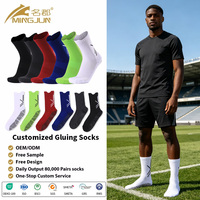Chaussettes de sport pour jeunes avec logo personnalisé en gros, anti-bactériennes, antidérapantes, design performant, football, soccer, hommes