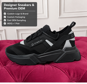 Luxury Designer <b>Black</b> Chunky <b>Sneakers</b> Men Women High Quality Mesh Breathable Baskets Zapatillas Chaussures walking shoes New - Product Image 1