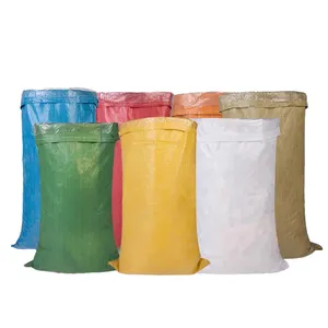 China Supplier 25Kg 50Kg Polypropylene PP Woven Sack Cattle Horse Pig Chicken Animal Feed Bags For Packaging Grain