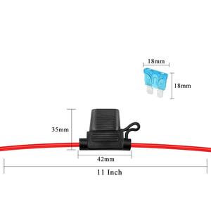 Portafusibles <span class=keywords><strong>de</strong></span> cuchilla ATO/ATC en línea <span class=keywords><strong>de</strong></span> 14 AWG con arnés <span class=keywords><strong>de</strong></span> cableado, portafusibles <span class=keywords><strong>de</strong></span> coche impermeable <span class=keywords><strong>de</strong></span> <span class=keywords><strong>calibre</strong></span> 14 <span class=keywords><strong>de</strong></span> repuesto con tapa - Product Image 2