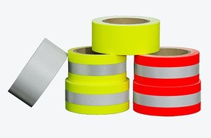 HCSP fluorescente ritardante di fiamma lavabile ignifugo nastro riflettente materiale di vetro per le uniformi dei <span class=keywords><strong>vigili</strong></span> <span class=keywords><strong>del</strong></span> <span class=keywords><strong>fuoco</strong></span> e l'uso di avvertimento - Product Image 2
