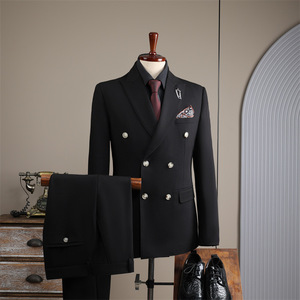 LCBZ Costume Homme 3 Pièces, Double Boutonnage, Manches Longues, Quatre Saisons, OEM, Vêtement Homme, Costume Formel Personnalisé, Smoking - Product Image 1