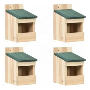 Solid Wood Quadrate Birdhouse Windproof For Birds Wooden Pet House