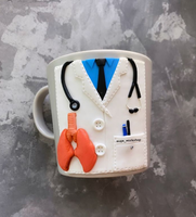 Mug cadeau en argile polymère Doctoress, mug fait main, mug en céramique, mug cadeau