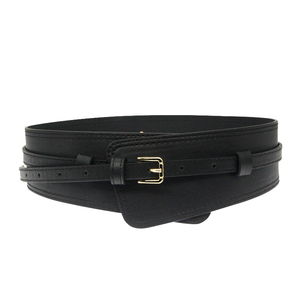 Ceinture large pour femme en cuir de vache véritable avec boucle automatique en alliage, légère, formelle, largeur 7,8 cm, longueur 83 cm/103 cm en option - Product Image 1