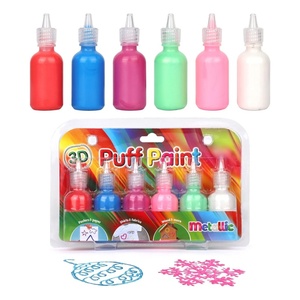 Peinture gonflante en gros, stylos de peinture gonflante métallisée, kit de coloriage 3D pour tissu, fournitures créatives de bricolage pour enfants - Product Image 1