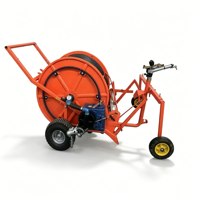 DaringFish 40-120 Système d'irrigation à enrouleur de tuyau, pulvérisateur mobile auto-rétractable en métal robuste