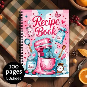 Carnet de Recettes Personnalisable et Ludique à Thème Dessin Animé - Couverture Rigide Durable pour les Passionnés de Cuisine et les Blogueurs Culinaire |   Quantité minimale de commande faible - Product Image 4