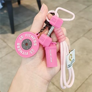 Nouveau Cadeau pour les Amateurs de Sport : Sangle de Téléphone Tressée Colorée, Breloques Originales pour Sac à Main Femme, Porte-clés Mignon en Forme d'Haltère pour Filles, Chaîne de Téléphone - Product Image 6
