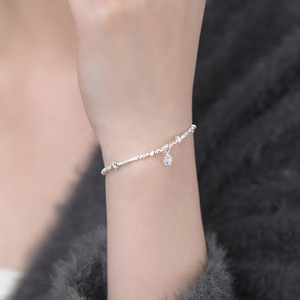 Elegante pulsera de cuentas de Estrella de Plata delicada para mujer nuevo estilo europeo y americano de moda plateado para fiestas - Product Image 3