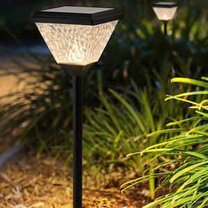 कारखाने प्रत्यक्ष आउटडोर वाटरप्रूफ सजावटी सौर गार्डन लैंप कॉलम लाइट एब्स प्लग इन लॉन बाड़ यार्ड के लिए - Product Image 2