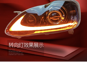 อะไหล่รถยนต์ YLD อุปกรณ์ตกแต่งรถยนต์ ไฟหน้า LED สำหรับ <span class=keywords><strong>Toyota</strong></span> Corolla 2003-2008 E120/E130 สีดำ โปรเจคเตอร์แบบวงแหวนคู่ ไฟหน้า LED - Product Image 3