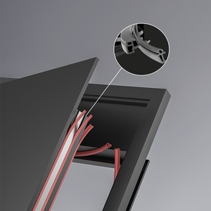 Porte d'entrée moderne certifiée SODERFE <span class=keywords><strong>SABER</strong></span> en aluminium moulé, anti-sable, insonorisée, robuste, avec serrure intelligente et réglage 3D - Product Image 5