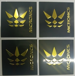 Tùy Chỉnh 0.5Mm Hai Mặt Vàng Dập Nổi In Nhôm Tấm Kim Loại Nhãn Dán Nhãn Phun Sơn Thiết Kế Dập Nổi Cả Hai Bên - Product Image 4