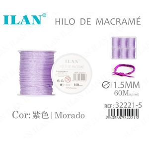 Filo per Macramè Ilan 1,5 mm 60 m Viola per Lavori Artigianali - Product Image 3