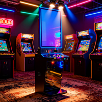 Machine de jeu électronique avec écran plat 23,8 pouces en métal, prise en charge TITO en anglais pour le marché du Texas, utilisation en station-service, salle de jeux, magasin