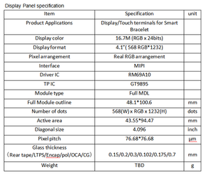 Màn hình cảm ứng ban nhạc thông minh không thấm nước | <span class=keywords><strong>OLED</strong></span> linh hoạt 4.1 inch, màu 16.7m, tốc độ báo cáo 120Hz, cảm biến 500Khz - Product Image 4