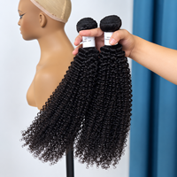 Extensions de cheveux humains Afro Kinky Curly, boucles serrées, noir naturel 1B, double trame, vente en gros, fournisseur de cheveux