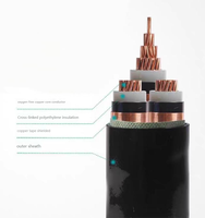 Câble d'alimentation blindé souterrain Chongde YJV22 à trois conducteurs en cuivre isolé XLPE haute tension 1 KV/0.6 KV 4*50mm 90C 60A