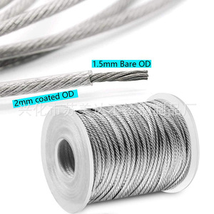 Stainless Steel Wire <b>Rope</b> Kit With Hooks And Clips For Garden <b>Lighting</b> Installation - Product Image 4