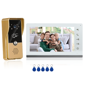 VIDEW 4 Système de vidéophone de porte avec écran de 7 pouces, vision nocturne, déverrouillage RFID, caméra de sonnette pour villa - Product Image 1