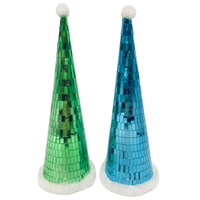 Décorations de Noël très populaires pour fêtes, bars, clubs, mariages : Bonhomme de neige en verre/miroir 25 cm, argent, rose, or, rouge