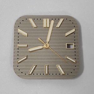 Cadran de montre carré en or de 29,5 mm avec aiguilles luminescentes vertes, accessoires de montre, outils et pièces pour mouvements japonais NH35/NH36 - Product Image 4