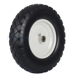 Pneu de brouette 4.80/4.00-8'', pneu et roue pleins anti-crevaison de 16'', moyeu centralisé de 3-6'', roulement 5/8'' et 3/4'' - Product Image 2