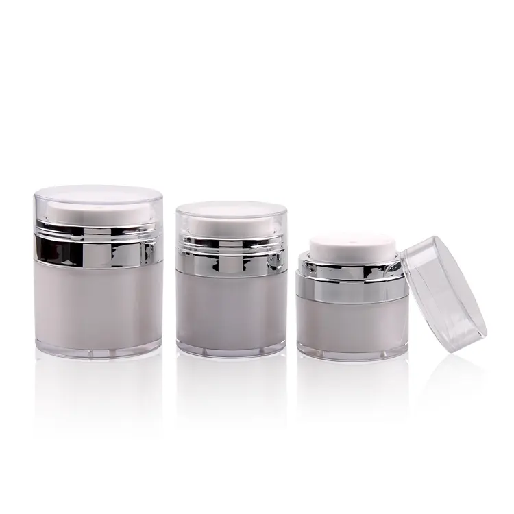 2023 Offre Spéciale or/blanc perle/cosmétique soins de la peau pompe airless pot de crème pour le visage flacon conteneur 30ml 50ml crème 30ml airless